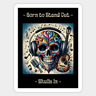 Punk Rock Skull Mountain Rocker DJ music Magnet